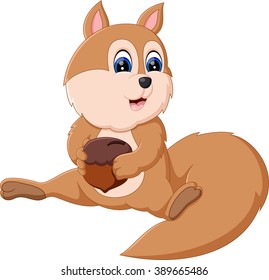 illustration of Cute squirrel cartoon