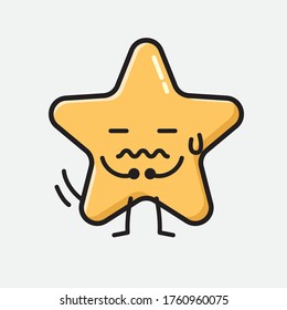 Eine Illustration von Cute Star Vector Character in Flat Design Style