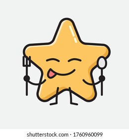 Ilustración del carácter vectorial de estrella corta en estilo de diseño plano
