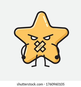 Ilustración del carácter vectorial de estrella corta en estilo de diseño plano