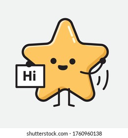 Ilustración del carácter vectorial de estrella corta en estilo de diseño plano