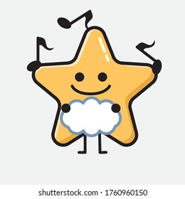 Eine Illustration von Cute Star Vector Character in Flat Design Style