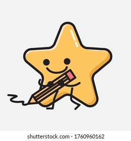 An illustration of Cute Star Vector Character in Flat Design Style
