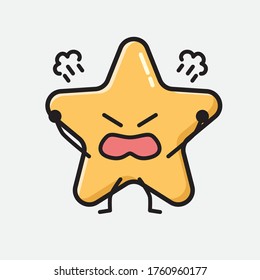 Ilustración del carácter vectorial de estrella corta en estilo de diseño plano