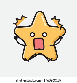 Ilustración del carácter vectorial de estrella corta en estilo de diseño plano