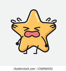 Ilustración del carácter vectorial de estrella corta en estilo de diseño plano