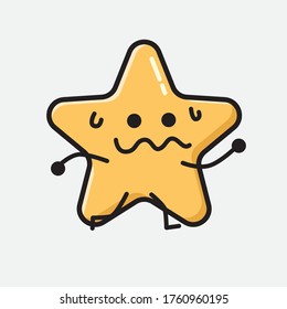 An illustration of Cute Star Vector Character in Flat Design Style