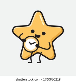 An illustration of Cute Star Vector Character in Flat Design Style