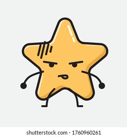 Ilustración del carácter vectorial de estrella corta en estilo de diseño plano