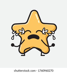 An illustration of Cute Star Vector Character in Flat Design Style