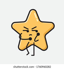 An illustration of Cute Star Vector Character in Flat Design Style
