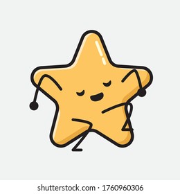 Eine Illustration von Cute Star Vector Character in Flat Design Style