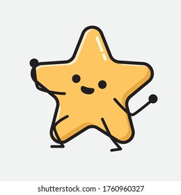 An illustration of Cute Star Vector Character in Flat Design Style