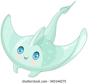 Illustration of cute stingray