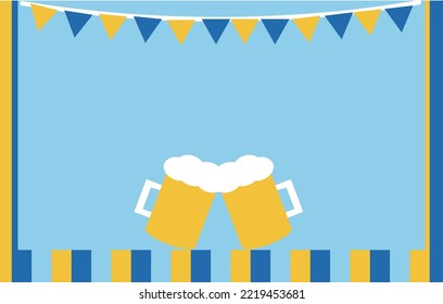 Ilustración de un lindo marco de verano