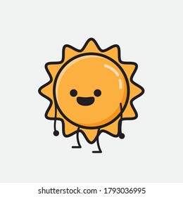 An illustration of Cute Sun Vector Character