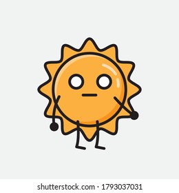 An illustration of Cute Sun Vector Character