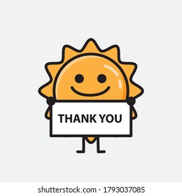 An illustration of Cute Sun Vector Character