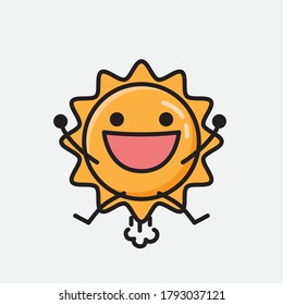 An illustration of Cute Sun Vector Character