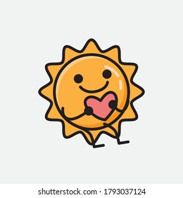 Ilustración de un carácter vector de sol puro