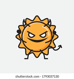 An illustration of Cute Sun Vector Character