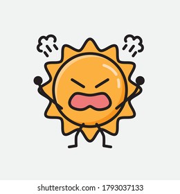 Eine Illustration von Cute Sun Vector Character