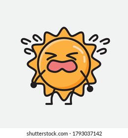 An illustration of Cute Sun Vector Character