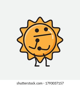 An illustration of Cute Sun Vector Character