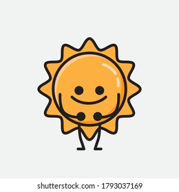 An illustration of Cute Sun Vector Character