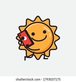 An illustration of Cute Sun Vector Character