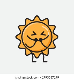 Ilustración de un carácter vector de sol puro