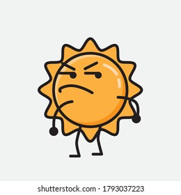 An illustration of Cute Sun Vector Character