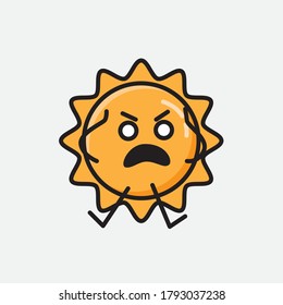 Ilustración de un carácter vector de sol puro