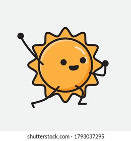 An illustration of Cute Sun Vector Character