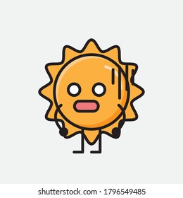 An illustration of Cute Sun Vector Character