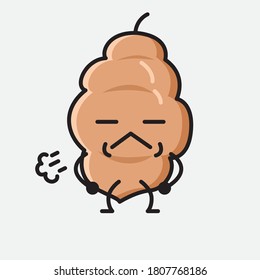 An illustration of Cute Tamarind Fruit Mascot Vector Character