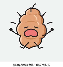 An illustration of Cute Tamarind Fruit Mascot Vector Character