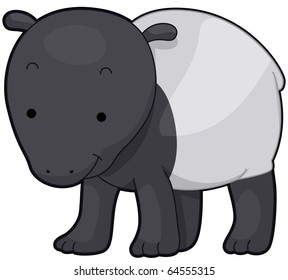 Ilustração de uma linda anta sorrindo constantemente