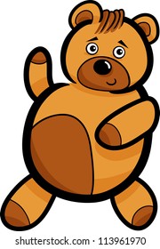 Illustration of Cute Teddy Bear Cartoon Character