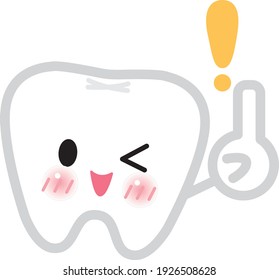 Ilustración de dientes lindos posando 