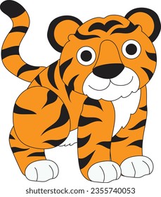 illustration of a cute tiger