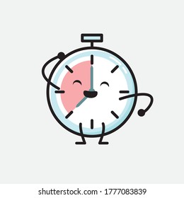 An illustration of Cute Timer Clock Vector Character 