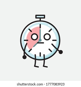 An illustration of Cute Timer Clock Vector Character 