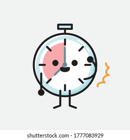 An illustration of Cute Timer Clock Vector Character 