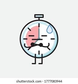 An illustration of Cute Timer Clock Vector Character 