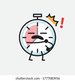 An illustration of Cute Timer Clock Vector Character 