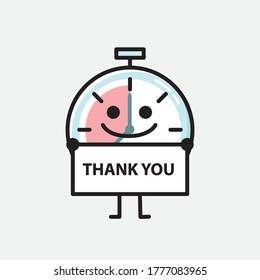 An illustration of Cute Timer Clock Vector Character 