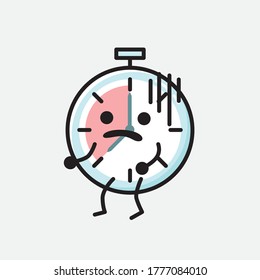 An illustration of Cute Timer Clock Vector Character 