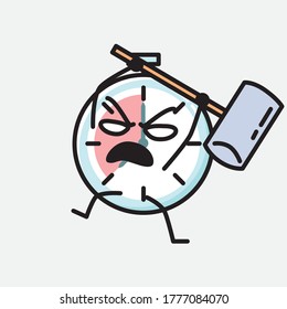 An illustration of Cute Timer Clock Vector Character 