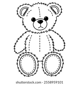 Illustration of a cute toy teddy bear